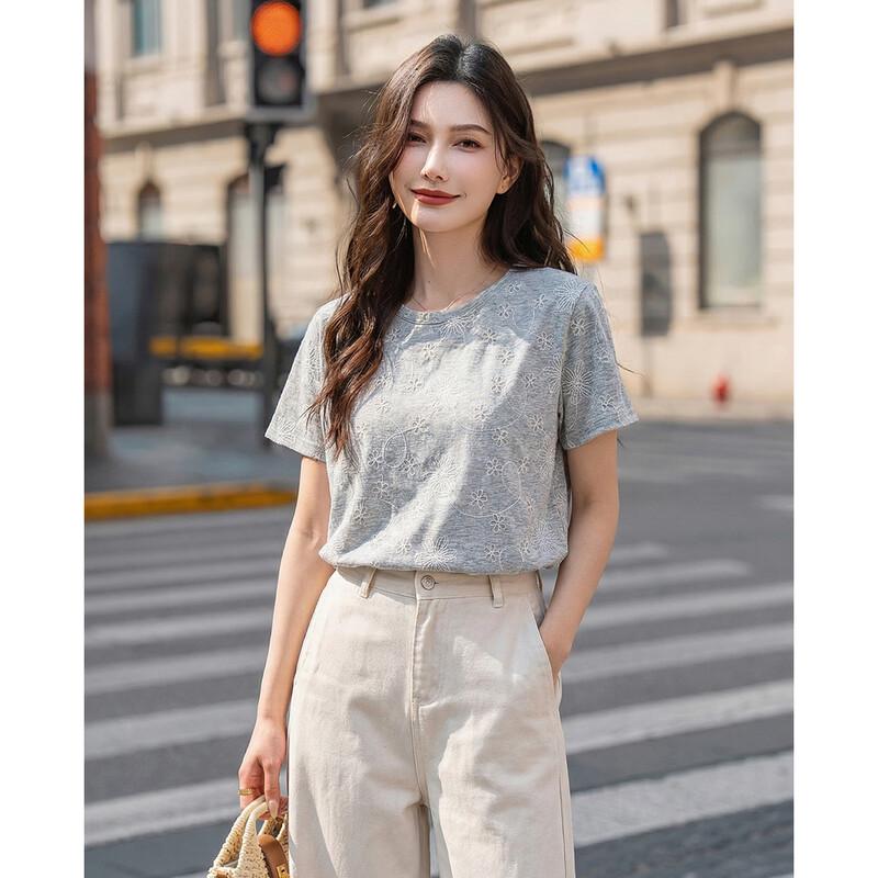 TERRE BLEUE Women s Casual Short Sleeve T-Shirt M