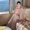 French Lazy Seaside Vacation Dress One-word Shoulder Tube Top Fairy Morning Robe Small Gift Dress Birthday Party Dress