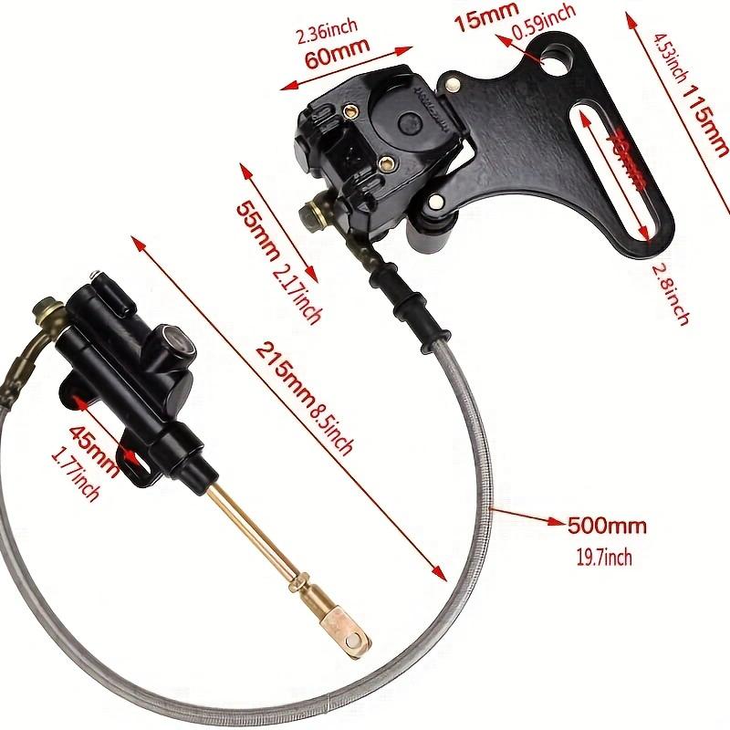 15MM Hydraulic Rear Disc Brake Caliper with Master Cylinder & Brake Pads Brake System Fit 125cc -160cc  PIT Bike Trail Bike Dirt