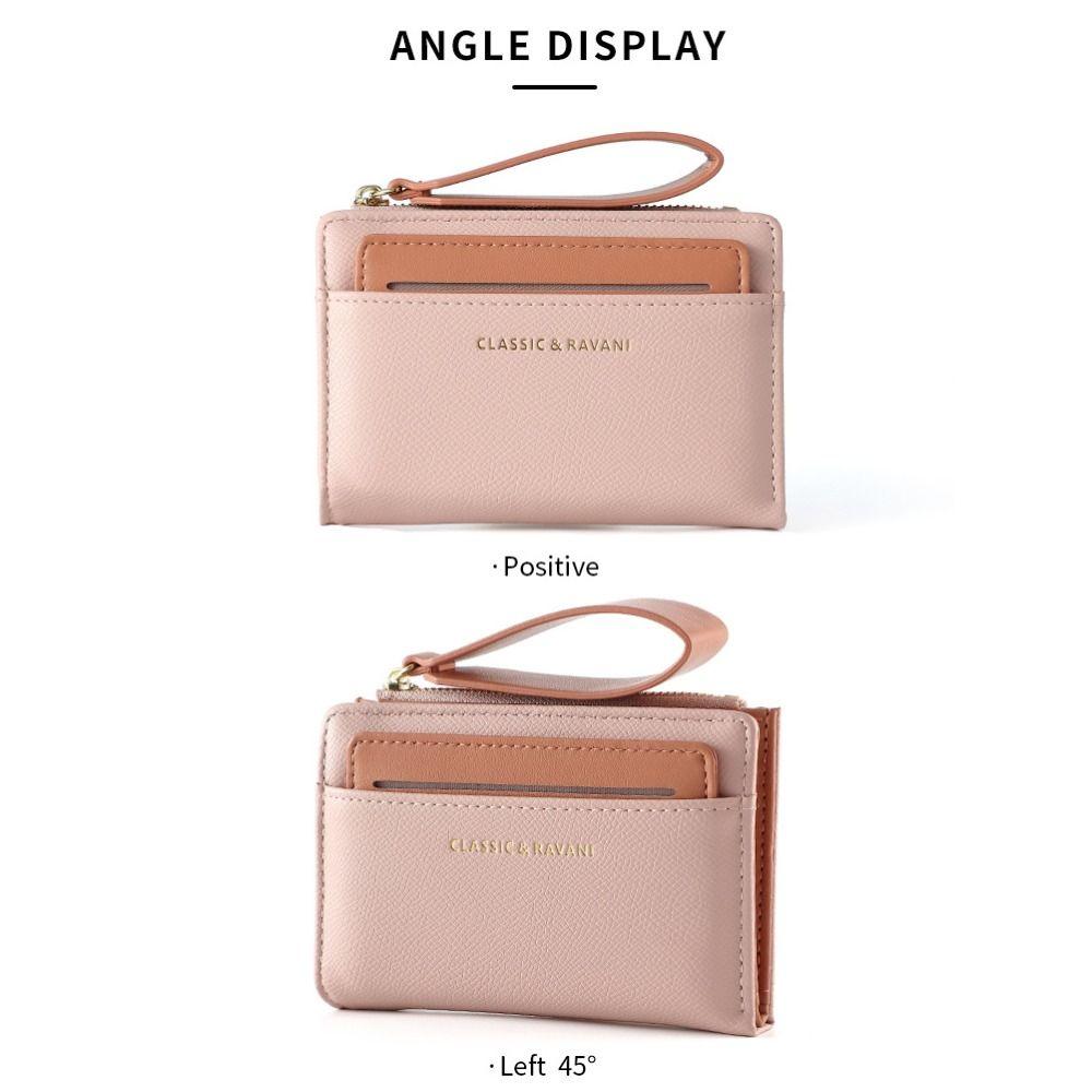 Portable Women Clutch Bag PU Leather Change Bag Elegant Short  Wallets  Outdoor