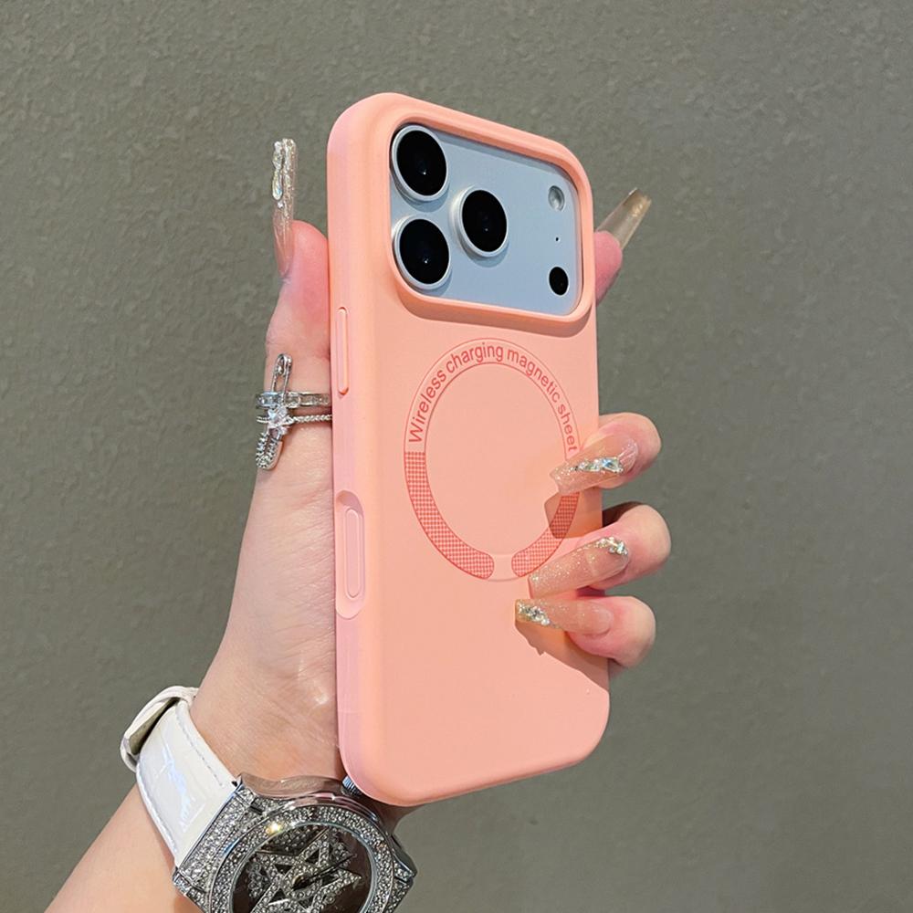 Matte Liquid Silicone Magnetic For Magsafe Phone Case For iPhone 17 Air 16 15 14 13 12 11 Pro Max Solid Color Protection Cover