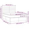 VidaXL Sommier à Lattes de Lit avec Matelas LED, Lit Rembourré, Lit Double, Lit Adulte de Chambre à Coucher Intérieur, 3136183