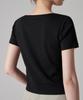 MUSINSA STANDARD WOMAN Women'S Slim Square Neck T-Shirt [Black]