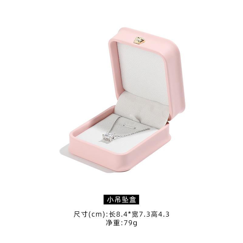 1Pc Leather Jewelry Organizer Wedding Ring Box Pendant Bracelet Necklace Storage Case Gift Packaging Display Box Wholesale