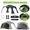 Silver Coated Sunshade Canopy UV Resistant Camping Dome Tent PU3000MM Waterproof for Outdoor Backyard BBQ