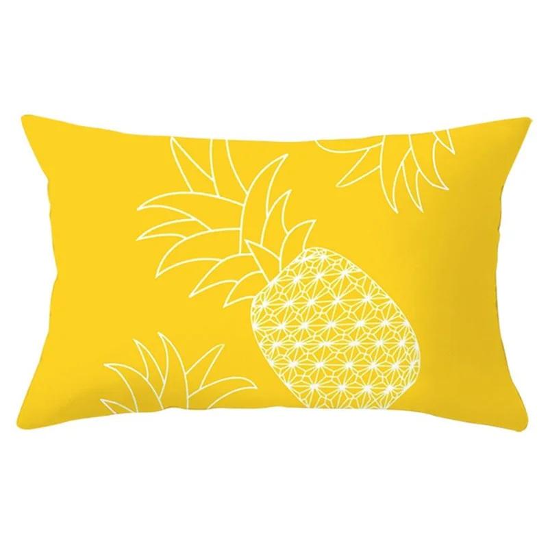 Yellow Geometric Living Room Bedroom Office Pillowcase Rectangular Cushion Cover Home Decor