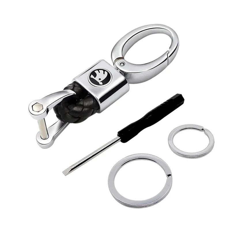 2025 New Key Buckle Chain for Skoda Logo Superb Kamiq Yeti Karoq Tour RS Fabia 2 1 Rapid Kodiaq Octavia 2 A7 Alloy Keyring Car D