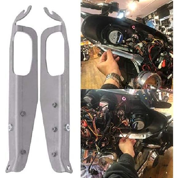 

Stainless Steel Batwing Inner Fairing Support Brackets For Harley Touring FLHT FLHX 1996-2013