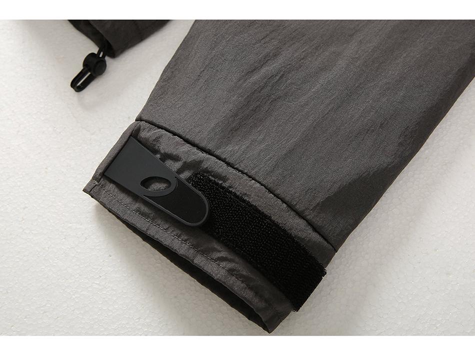 TENDGANK Color Block Hooded Windbreaker with Pockets - Japanese Retro Style