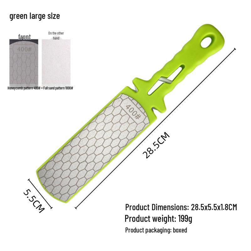 Diamond Sand Double-Sided 400 Grit Kitchen Knife Sharpener Stone