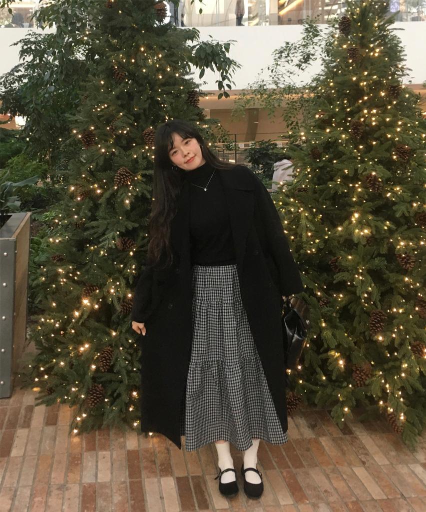 Ppaeppae Warm Basic Long Neck Turtleneck Knit T-Shirt