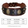 Luxury Genuine Leather Dog Collar 2inch Wide Cool Spikes Durable Collars for Medium Large Dogs German Shepherd Pitbull Correa