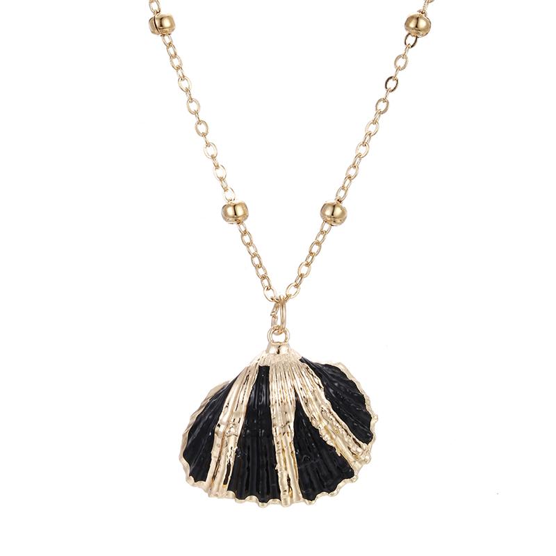 32 Styles Charm Boho Natural Shells Necklaces Scallop Pendant Necklace For Women Gifts Chain Style Alloy Seashell Summer Jewelry