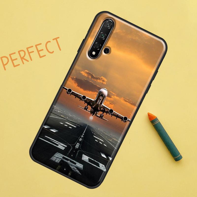 Airplane Plane Aircraft For Huawei Nova 10 9 SE 11 Pro 12i 11i 8i Y60 Y70 Y90 Y61 Y91 Y72 Y73 P20 P40 P30 Lite Case