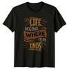 Life Begins Where Fear Ends TShirt Personal Growth Motivational Birthday Gift