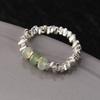 PANJBJ 925 Sterling Silve Multicolour Bead Ring for Women Pearl Elastic Sweet Romantic Design Jewelry Gift Dropshipping