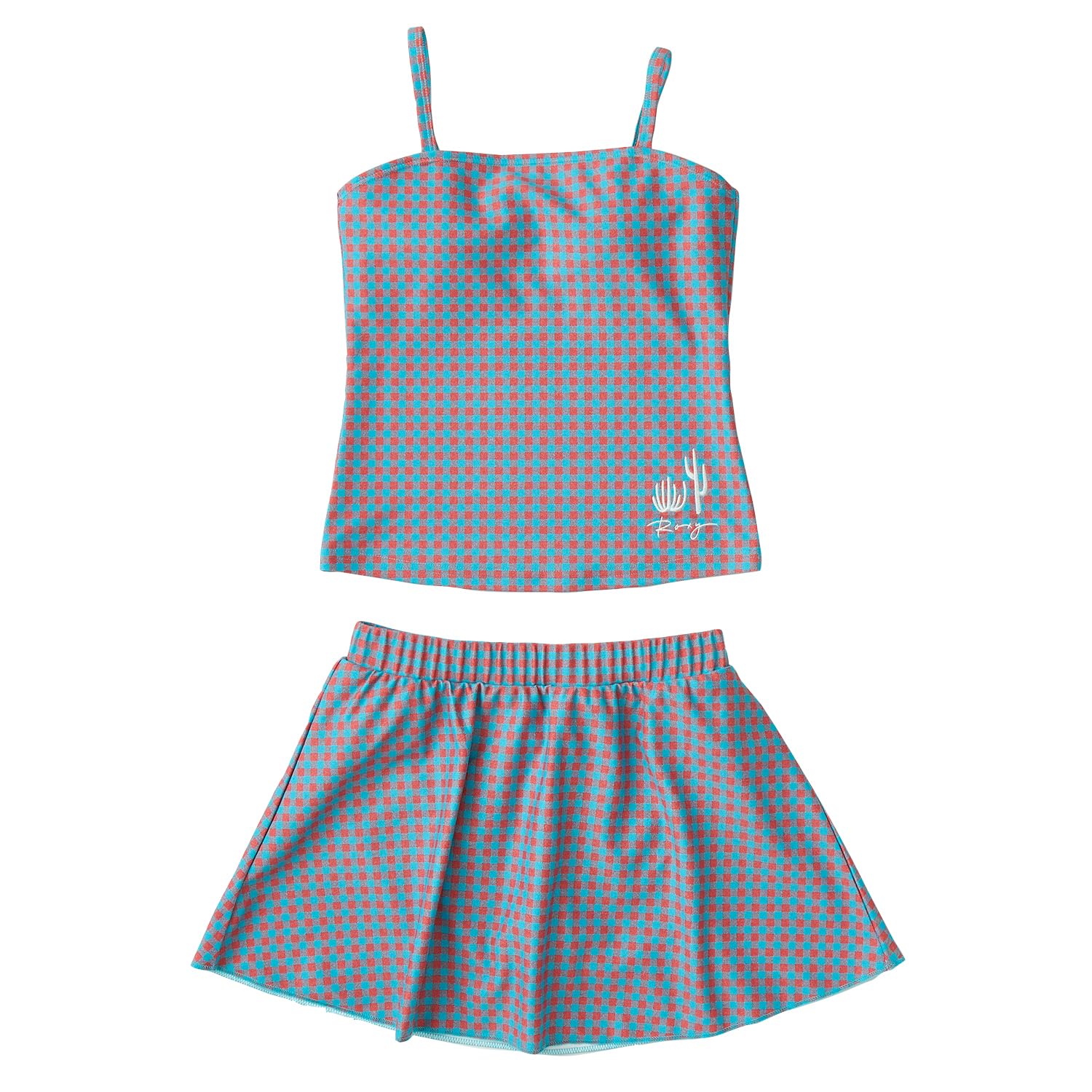

Tankini Set MINI PICNIC GINGHAM Girls TRQ [ROXY]