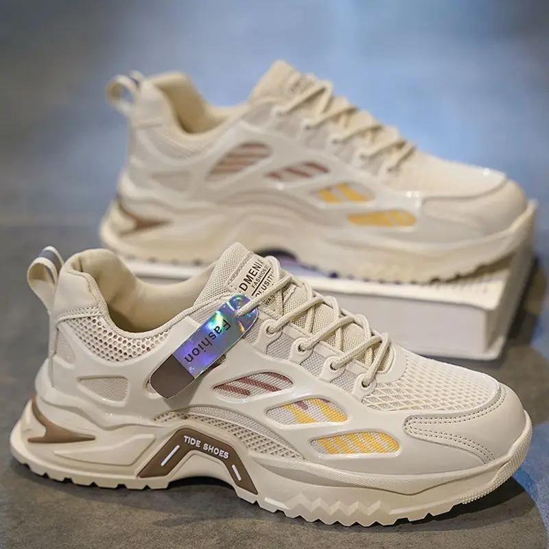 

Fashion Mens Breathable Casual Shoes Men s Lightweight Sneakers Men s Comfortable Anti-slip Sports Shoes Mens Thick-soled Shoes 44