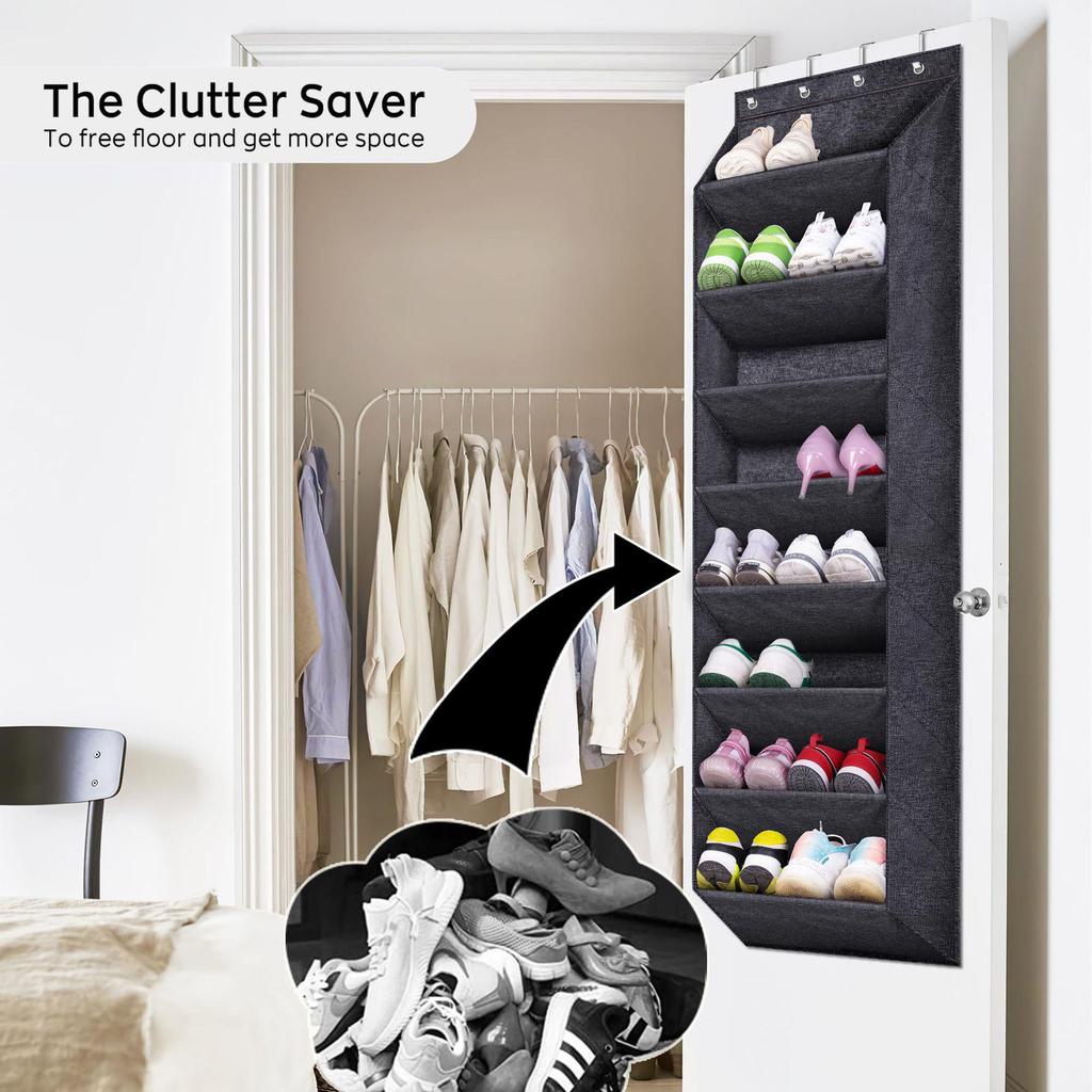 6-Layer Foldable Non-Woven Fabric Hanging Storage Bag for Dormitory and Door
