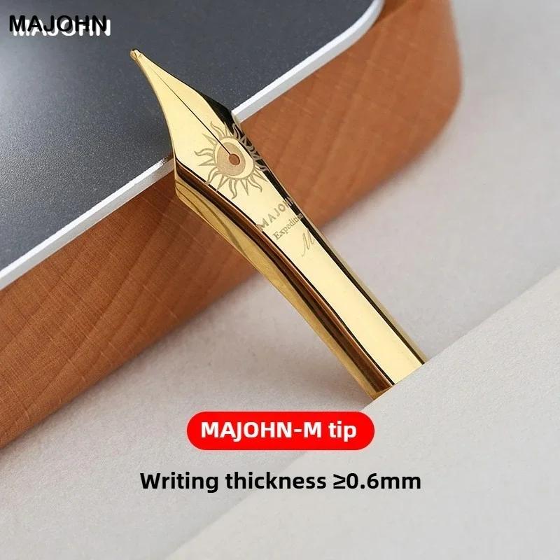 MAJOHN Ti-P141 Titanium Alloy Piston Fountain Pen Metal Hammer Pattern Version Fountain Pen School Office Supplies Stationery