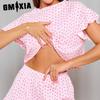 GMXIA Summer Short-sleeved Shorts Two-piece Loungewear Women's Loose Comfortable Suit
