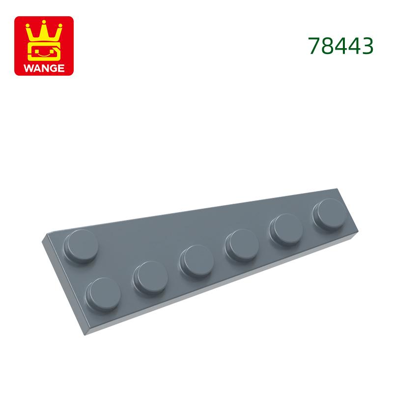 Non-Toxic 80Pcs/Lot 78443 Left Tooth Flat 6+1Dots Building Blocks Moc Accessories Compatible With Assembles Bricks Children Toys