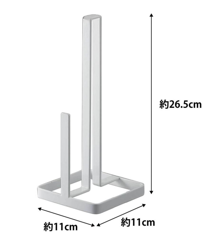 Yamazaki Kitchen Paper W11 X D11 X Tower 6781 Holder, White, Approx. H26.5cm,