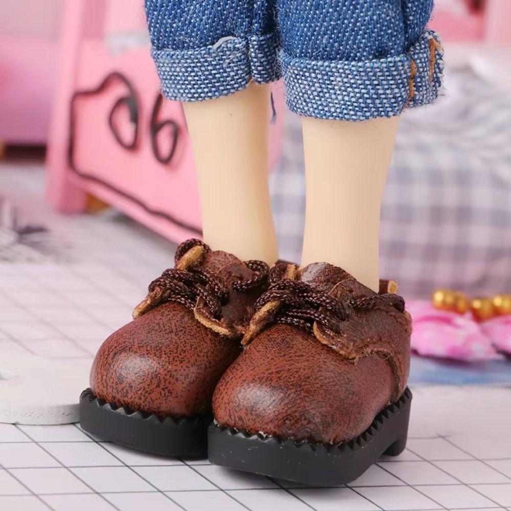 Anziehpuppe Lederstiefel mit Schnürsenkel Rindsleder Puppenschuhe Obitsu11 Schuhe Puppenzubehör