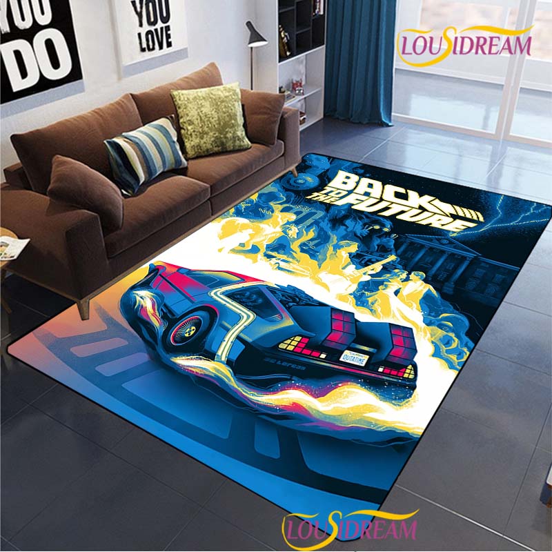 

Back To The Future Carpet for Living Room Bedroom Rug Kitchen Kid Unslip Floor Mats Birthday gift photography props Alfombra Rug 40x60cm