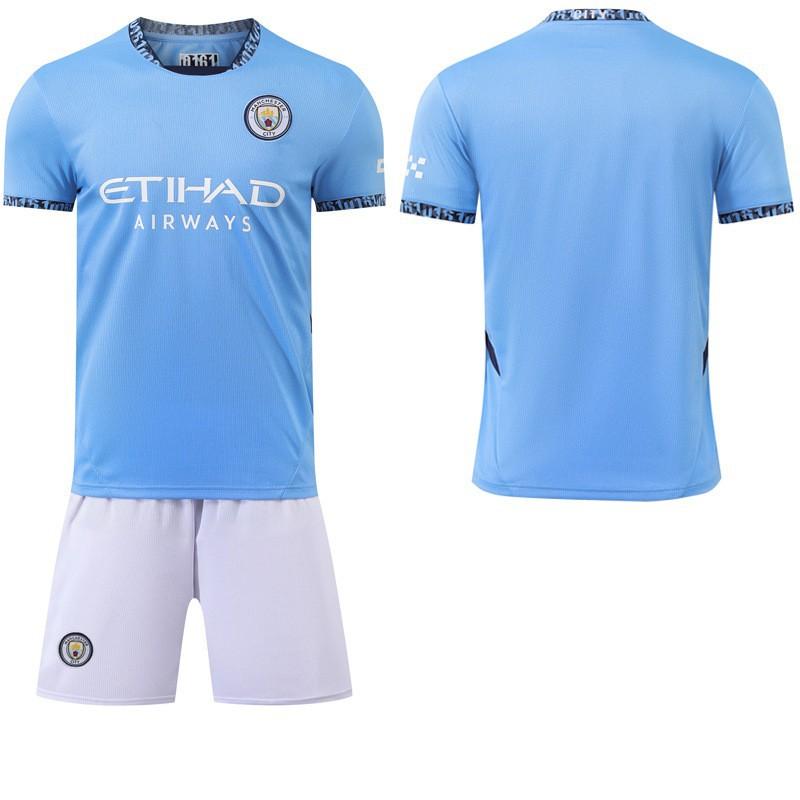 2425 Manchester City's Home Jersey Football Uniform Champions League Font No. 9 Harland 17 De Braunet New
