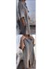 2026 Europäisches & Amerikanisches Frühling/Sommer Lockeres Casual Mittellanges Baumwoll-Leinen Hemdkleid für Damen