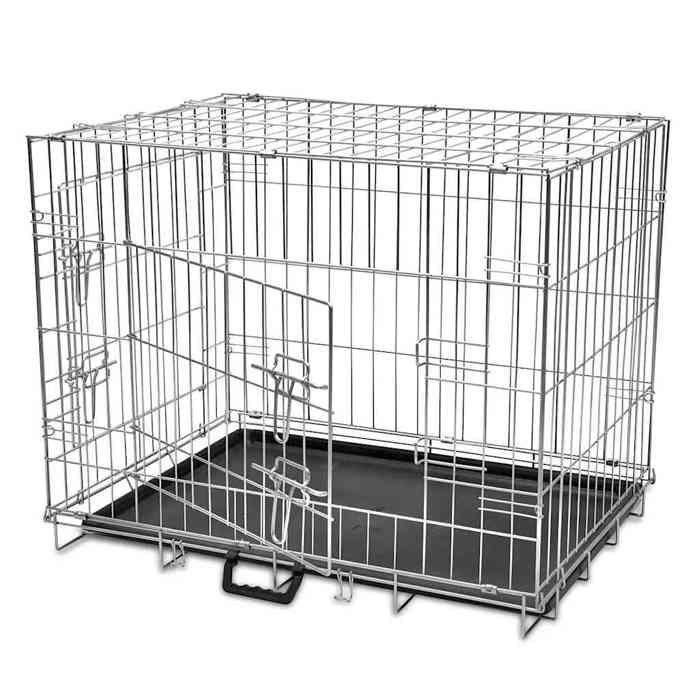 VidaXL Foldable Metal Dog Cage M