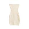 Pure Desire Strapless Bodycon Knit Mini Dress: Slim-Fitting, Waist-Cinching, Textured for Figure Highlighting.