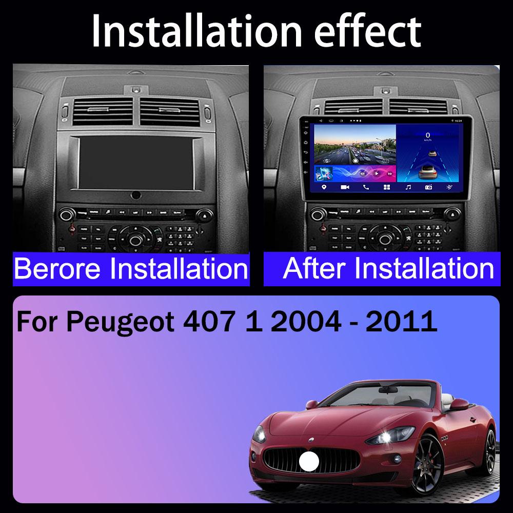 Android Car Multimedia Player For Peugeot 407 1 2004 - 2011 GPS Navigation Wireless Carplay Android Auto Wifi Unit No 2din DVD