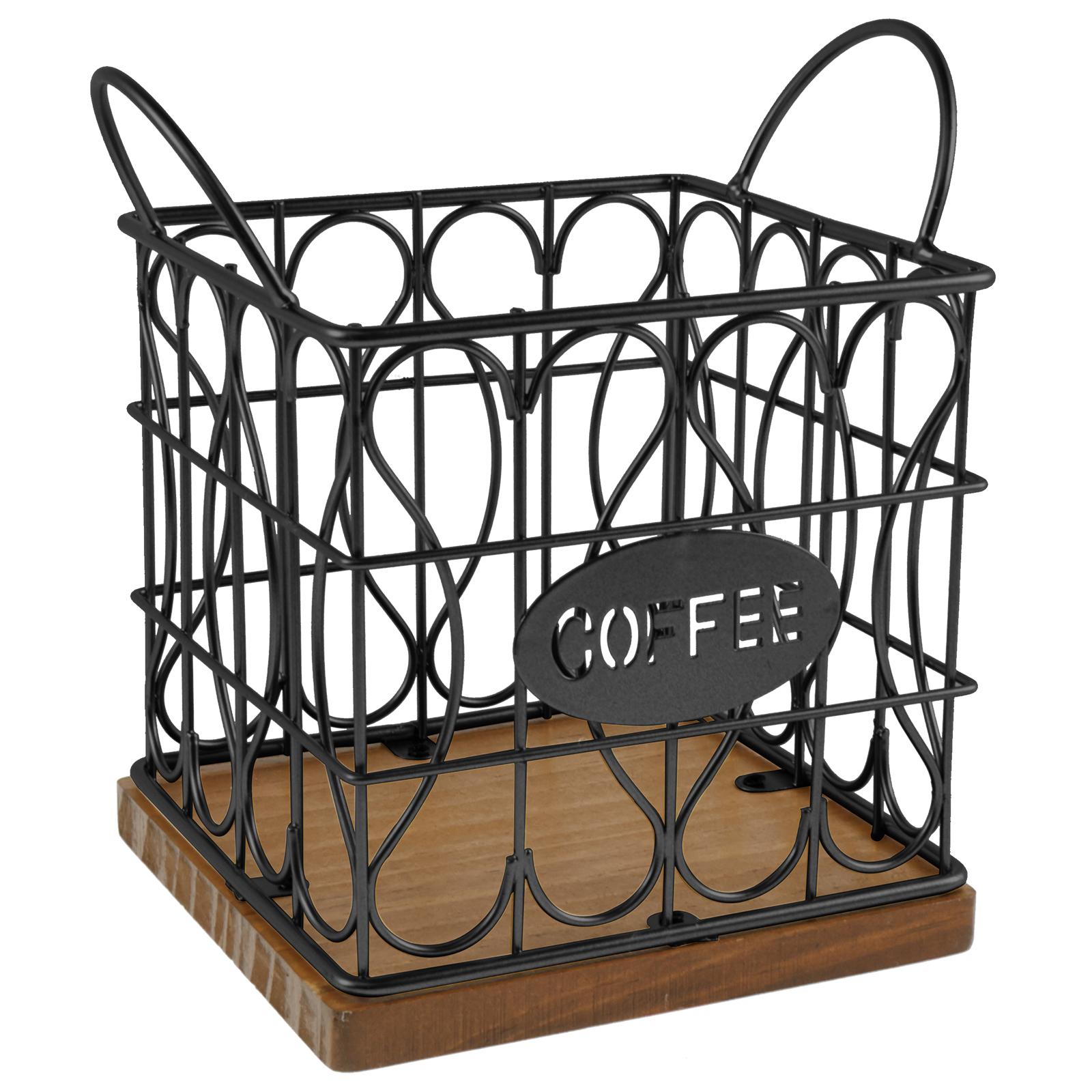 

Держатель для кофейных капсул, железный держатель для кофейных капсул, полое хранилище для кофейных капсул, кухонный органайзер для столешницы, водонепроницаемые корзины