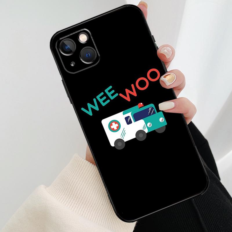 Wee Woo Ambulance Phone Case For iPhone 17 Pro Max 14 13 12 11 15 16 Pro Max Mini 16 15 Plus 16e 17 Air Cover