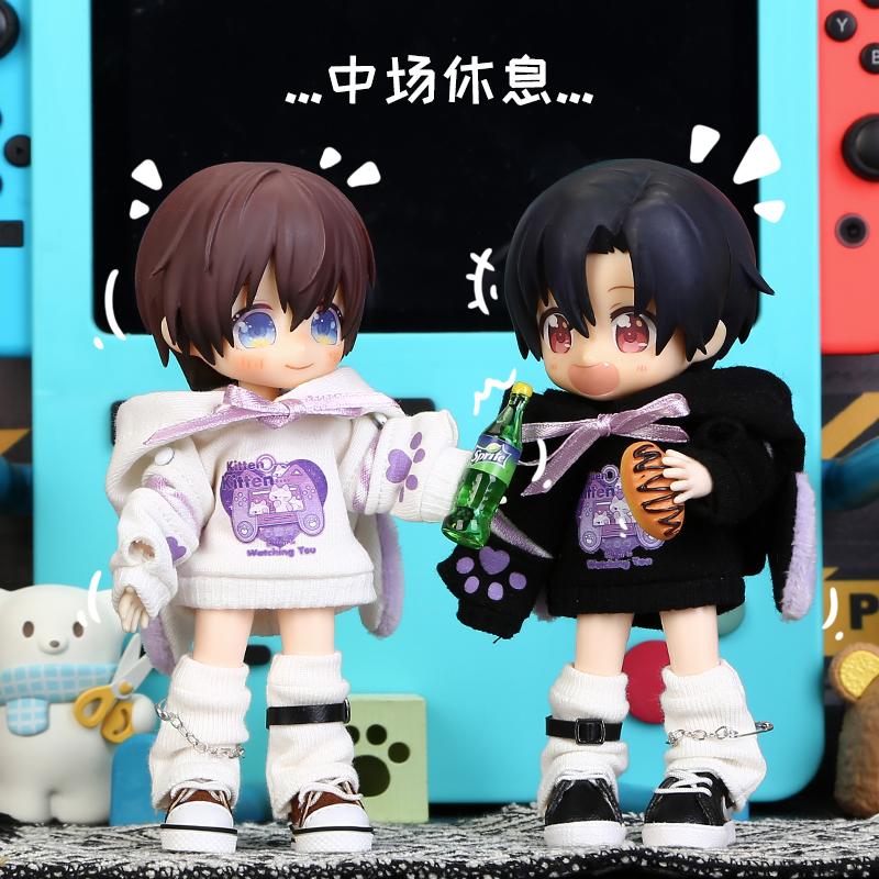 Ob11 Doll Cat Hoodie Clothes Cat Game Console Jacket Accessories For Molly , Ymy Body, p9, Gsc, Obitsu11 ,Ufdoll,1/12Bjd Doll