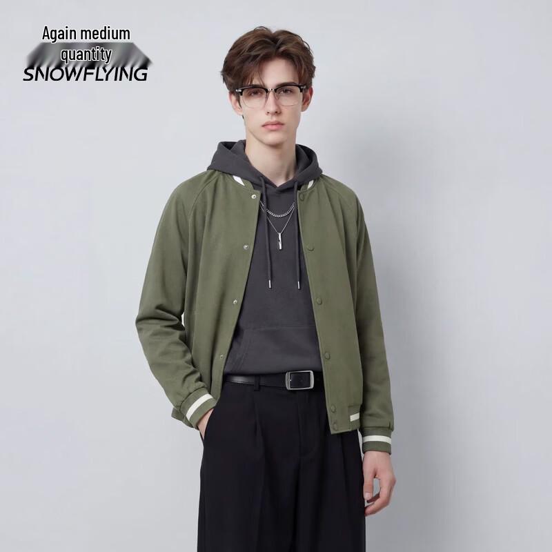 

Men s Baseball Collar Trendy Jacket M