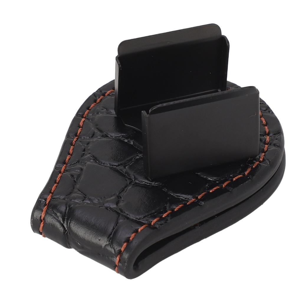 Billiard Chalk Holder Leather Portable Pool Cue Chalk Case with Magnetic Clip for Snooker Tool