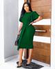 2026 Summer Women's Plus Size Trumpet Sleeve Round Neck Slit Hip Wrap African Dress