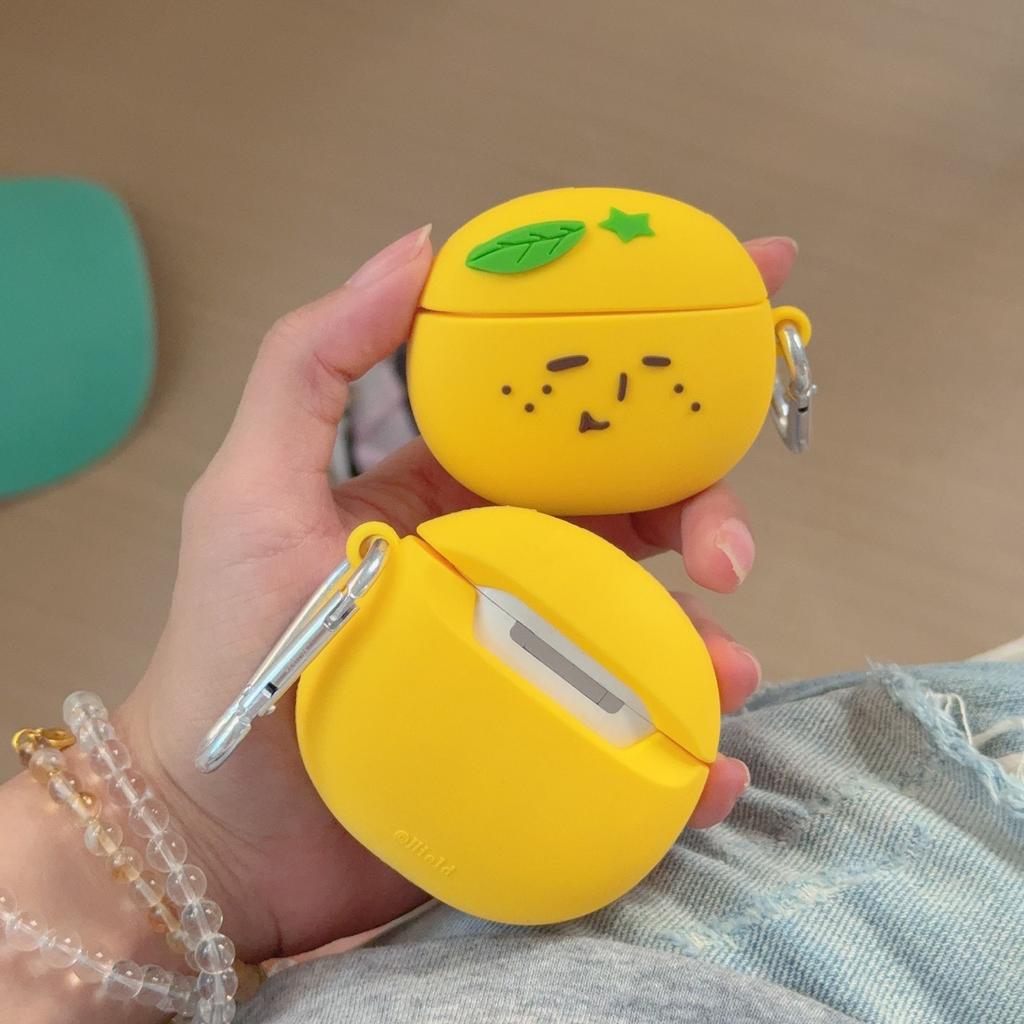 Cute yukio orange head AirPods apple pro bluetooth headset case 1/1/1 generation cartoon protective case
