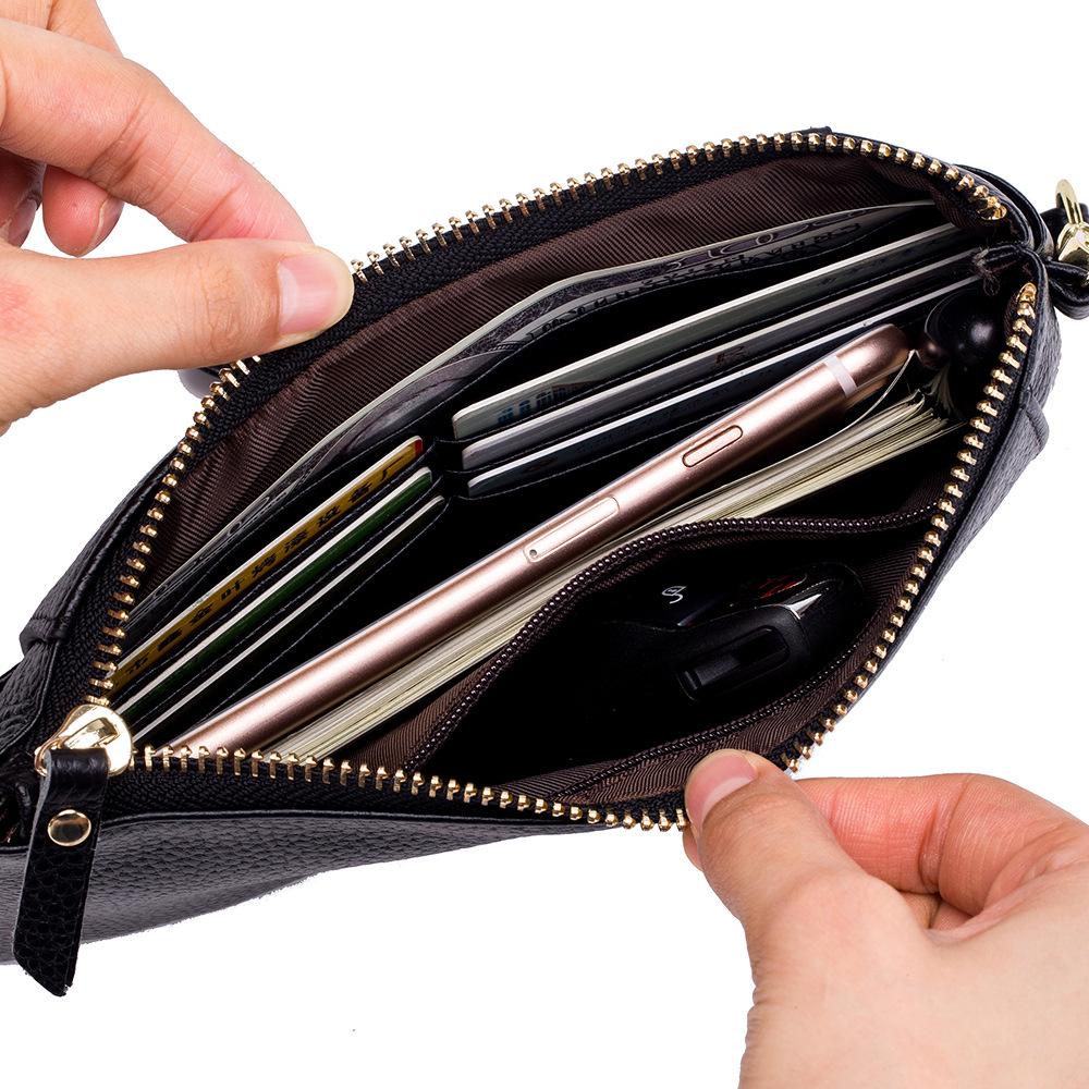 Ultra-Thin Large Capacity Genuine Leather Clutch Wallet for Ladies