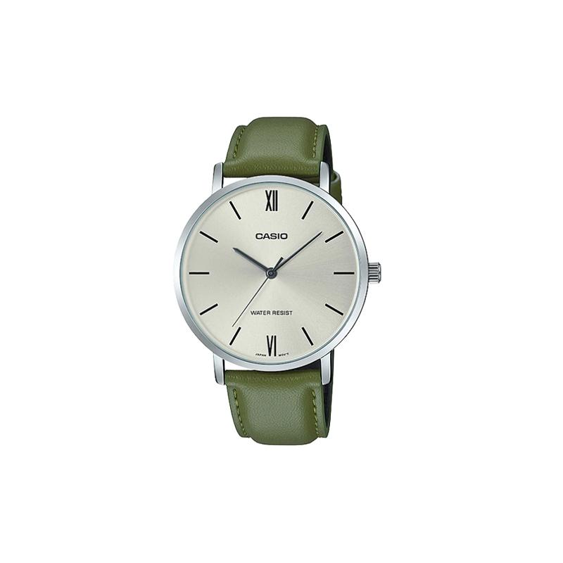 

Casio STANDARD Series Fashionable Simple Classic Pointer Roman Scale Quartz Movement Leather Strap Japanese and Korean Watch Men s Watch MTP-VT01L-3B серебряный
