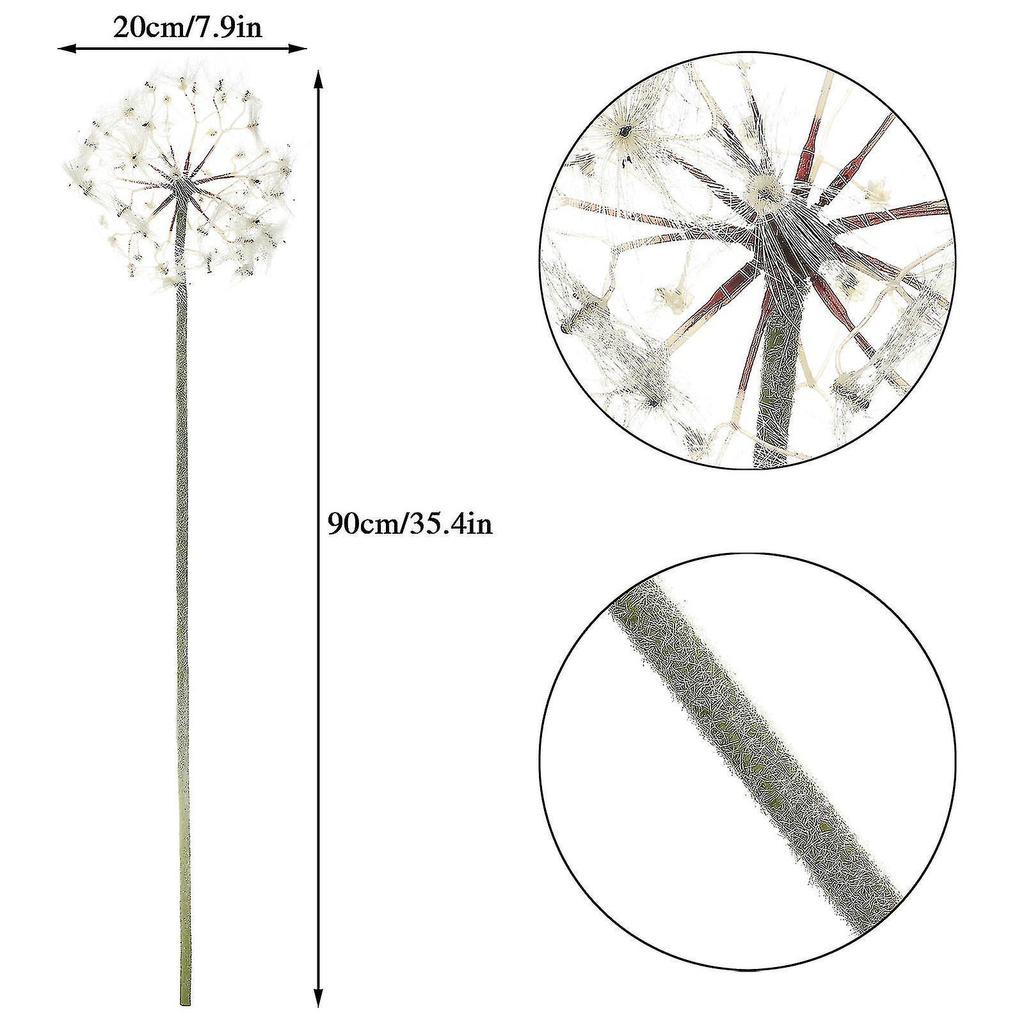 Artificial Flower Dandelion Simulation Dandelion/flower White Plastic Iron Wire For Home Garden Decoration Fake Flowers-hao