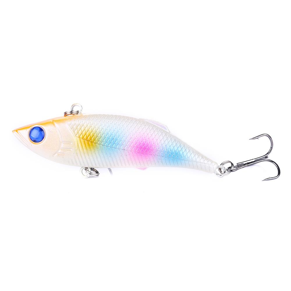 1pc Hengjia Sinking VIB Plastic Fishing Lure Bionic Shad Hard Bait Pike Lure Fishing Tackle Wobbler 8cm 12g
