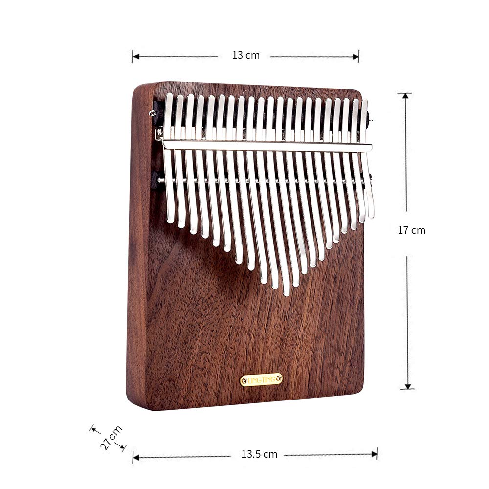 LingTing Kalimba 21 Key Thumb Piano American Black Walnut Wood with Storage Case Kalimba To the Beginner-Friendly "Listening Rain" LT-K21W