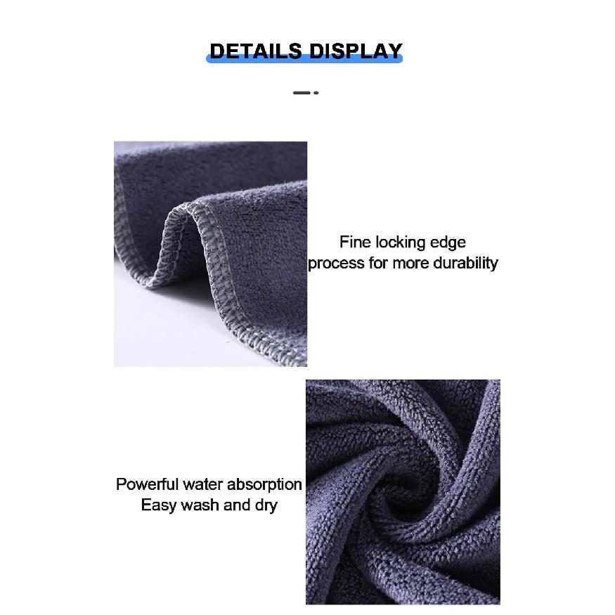 SEAMETAL Velké Mikrovláknové Ručníky Ručník na Mytí Auta 160x60cm Čištění Celého Těla Auta Suché/Mokré Dvojí Použití Super Absorpční Hadry