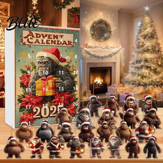 Multifunctional Holiday Decoration Surprises Family Ape Man 24-Day Countdown Advent Calendar Themed With Christmas Festival