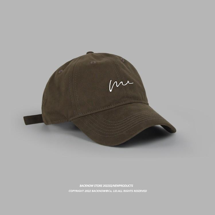 

Baseball Cap For Men Women With Embroidered Letters Casual Sunshade Adjustable Cotton Hat коричневий