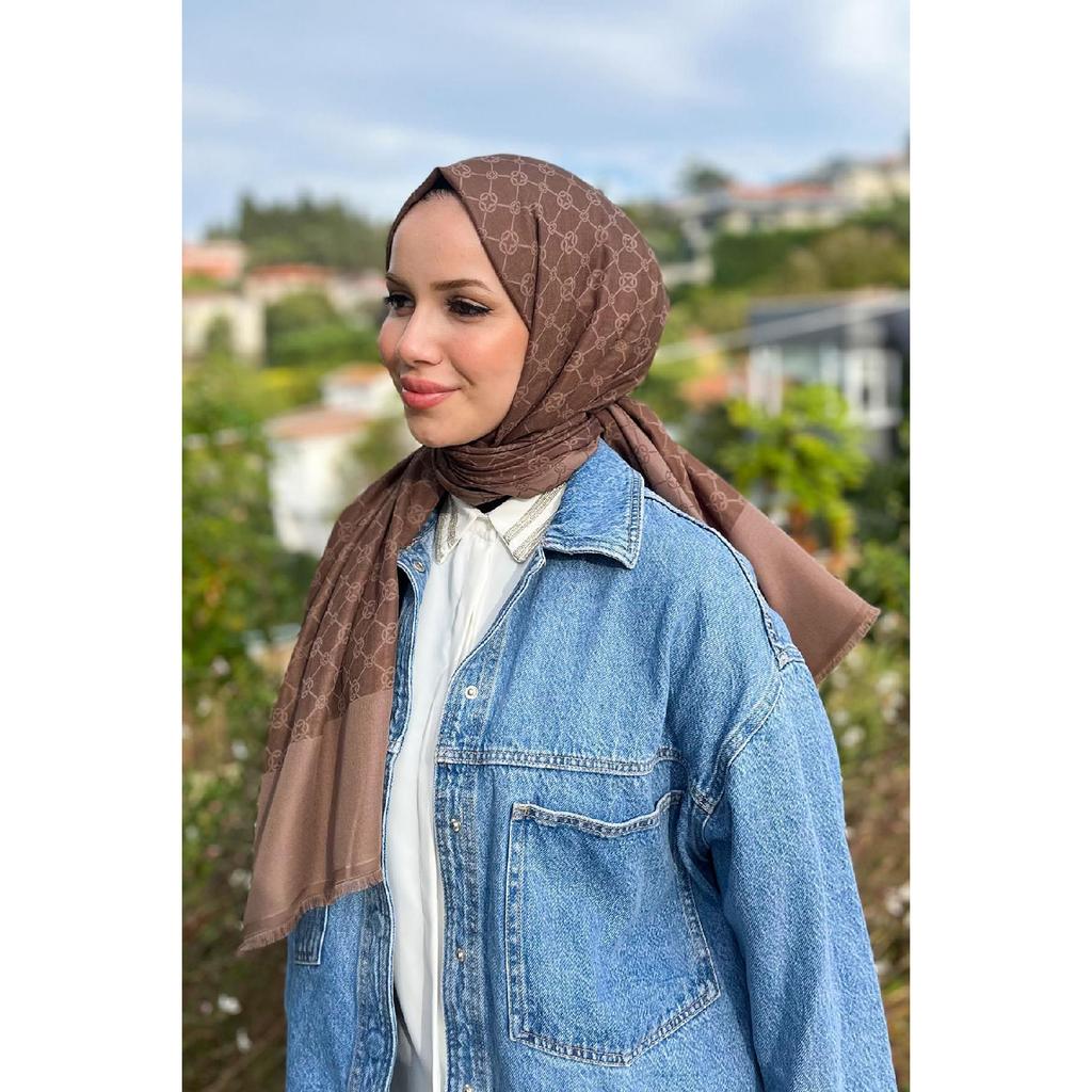 Elegance Monogram Shawl - 1090100-913 - Smoked